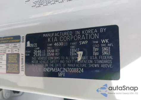 2022 Kia Sportage Lx from USA, damaged, VIN KNDPM3AC2N7008824